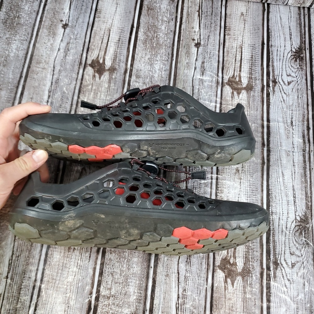 Vivobarefoot Unisex Ultra II Black Red Barefoot Water Shoes Cinch Closure Sz 40L - Picture 2 of 8